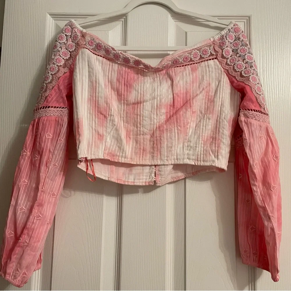 LoveShackFancy Perris Pink Zinnia Crop Top - Sz 6 - Picture 4 of 6